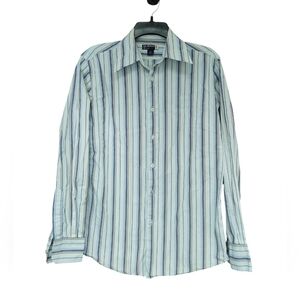 EUC GUESS Men's Blue Striped Shirt Size S